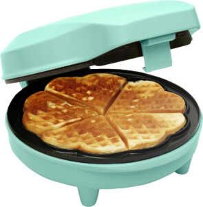 Bestron Waffeleisen für klassische Herzwaffeln, 700 Watt, mint für 17,99€ statt 22,94€