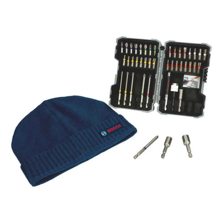 Bosch 43 tlg. Schrauberbit Set inkl. gratis Bosch Beanie für 14,48€ statt 20,43€