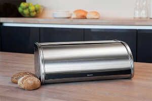 Brabantia Rollbrotkasten passend für 2 Brote, Matt Steel für 20,99€ statt 55,89€