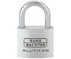 Burg Wächter Vorhangschloss Alutitan, Aluminium, 6, 5 mm Bügelstärke  Für 6,99€ PVG 11,91€ 