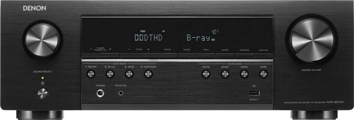 Denon AVR S670H AV Receiver | HEOS | 5.2 Kanal | 140 W | 8 K