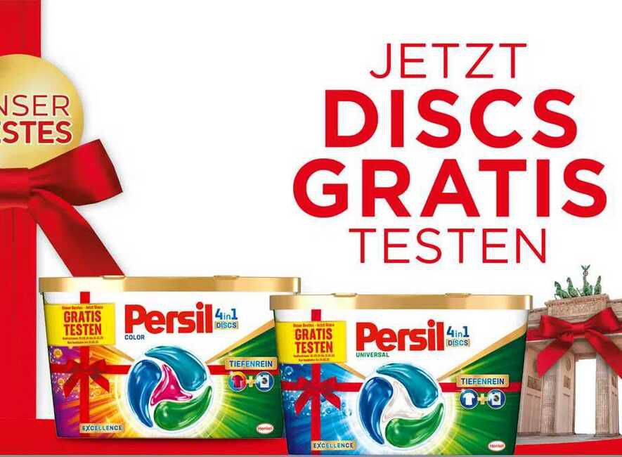 Cashback:  Persil Discs gratis testen