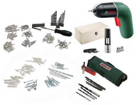 BOSCH Akkuschrauber Set, IXO VI Vino Set & Werkzeugset 282 teilig 41,85€ statt  58,93€