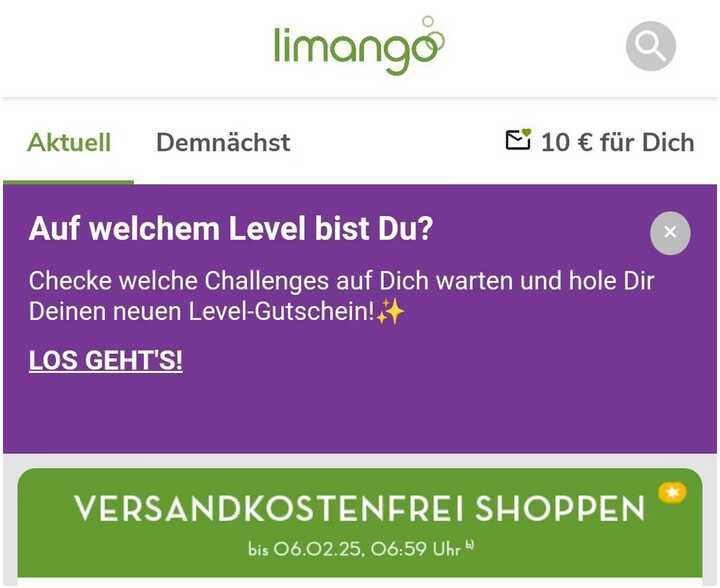 Limango: Versandkostenfrei bis 06.02 um 06:59h