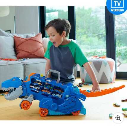 Hot Wheels City Ultimativer T Rex Transporter mit 2 Autos dazu ein 10er Pack Hot Wheels gratis 69,99€ statt  89,94€