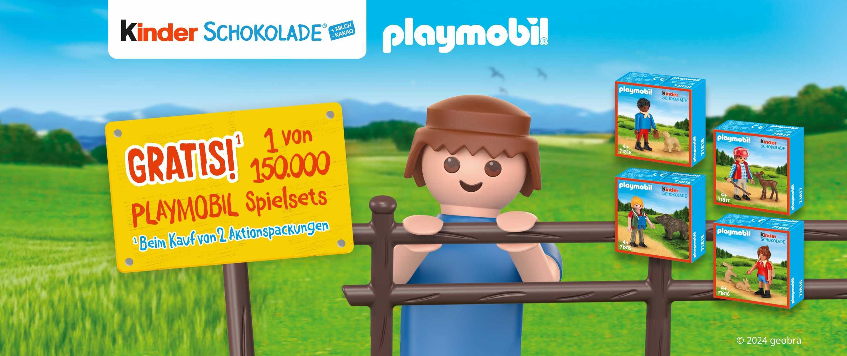 Playmobil Set GRATIS durch Kauf von 2x kinder Schokolade