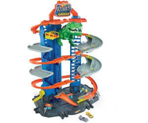 Hot Wheels Garage, Hot Wheels Parkgarage inkl. 2 Spielzeugautos, mit mehrstöckiger Autorennbahn für 159,99€ PVG 199,00€ 