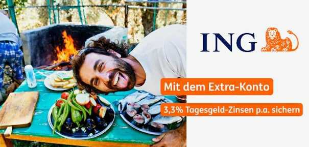 ING Extra Konto » 3,3% p.a. über 4 Monate bis 250.000€