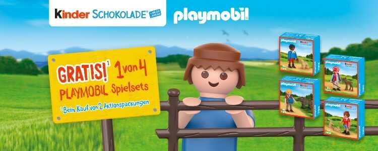 kinder Schokolade kaufen & gratis Playmobil Set erhalten