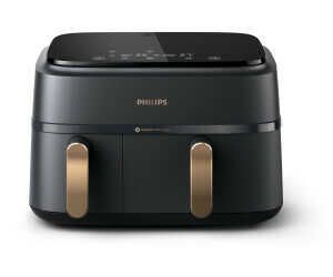 PHILIPS NA352/00 Airfryer 3000 Series Dual Basket 9L Kapazität (3L+6L) Heißluftfritteuse 2750 Watt Dunkelgrau/Kupfer für 134,45€  PVG 159,99€ 