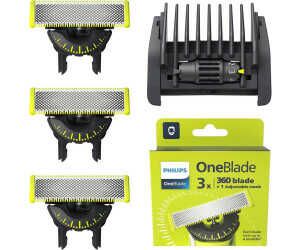 Philips OneBlade 360 Klingen   3x 360 Ersatzklingen, 1x einstellbarer 5 in 1 für 24,99€ PVG 34,89€