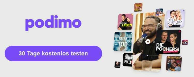 Podimo gratis testen: 30 Tage unbegrenzt Hörbücher und Podcasts hören