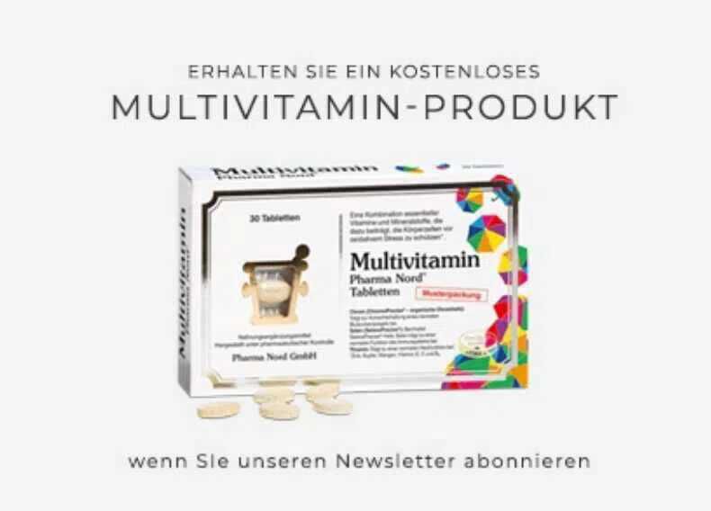 Pharma Nord: zum Newsletter anmelden und 30 Multivitamintabletten Geschenkt