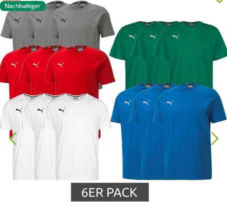 6er Sparpack Puma TeamGOAL 23 Casual Herren Baumwoll Shirt  36€ statt  78,54€