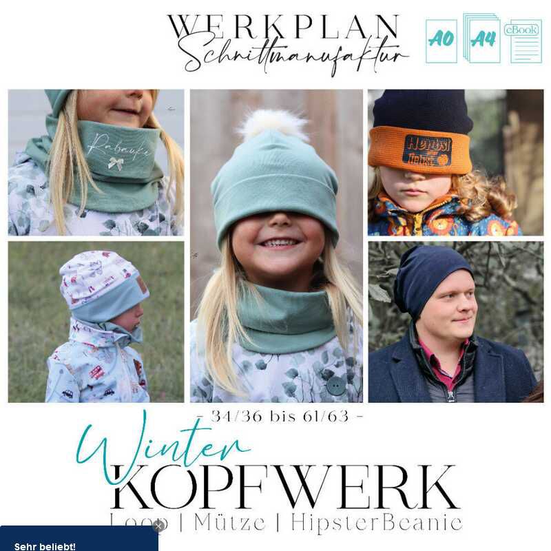 Freebie Schnittmuster   WinterKopfWerk | HipsterWerk HalsWerk MützWerk | A0 & A4