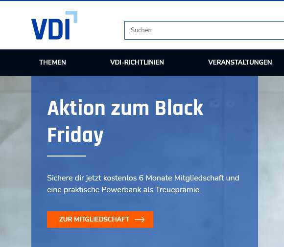 VDI 6 Monate kostenfreie Mitgliedschaft, auch für nicht Studenten (incl. Corporate Benefits Zugang)