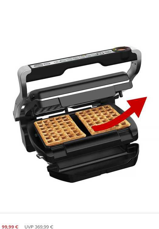 Tefal OptiGrill+ GC716D + Waffeleinsatz nur Abholung (Galeria) 99,99€ statt  153,58€