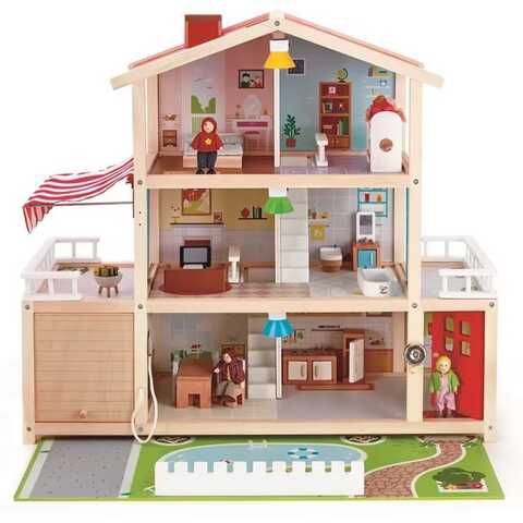 Hape Puppen Villa aus Holz E3405  87,99€ statt 129,99€