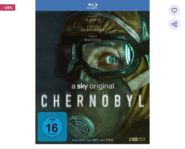 Chernobyl (2019)   HBO   Bluray 11,99€ statt  14,99€  im [Thalia Kultklub]