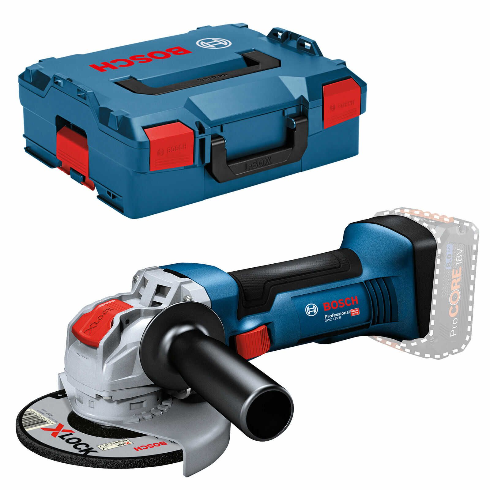 Bosch Professional Akku Winkelschleifer GWX 18V 8 125mm solo in L BOXX für 122,39€  statt  131,99€