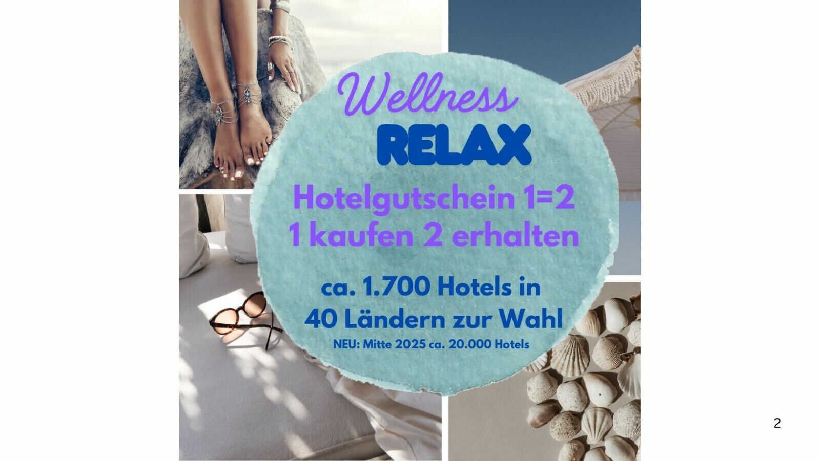 2 für 1: Wellness & Relax ca 1.700 Hotels bis 5* n. Wahl (UVP €349)