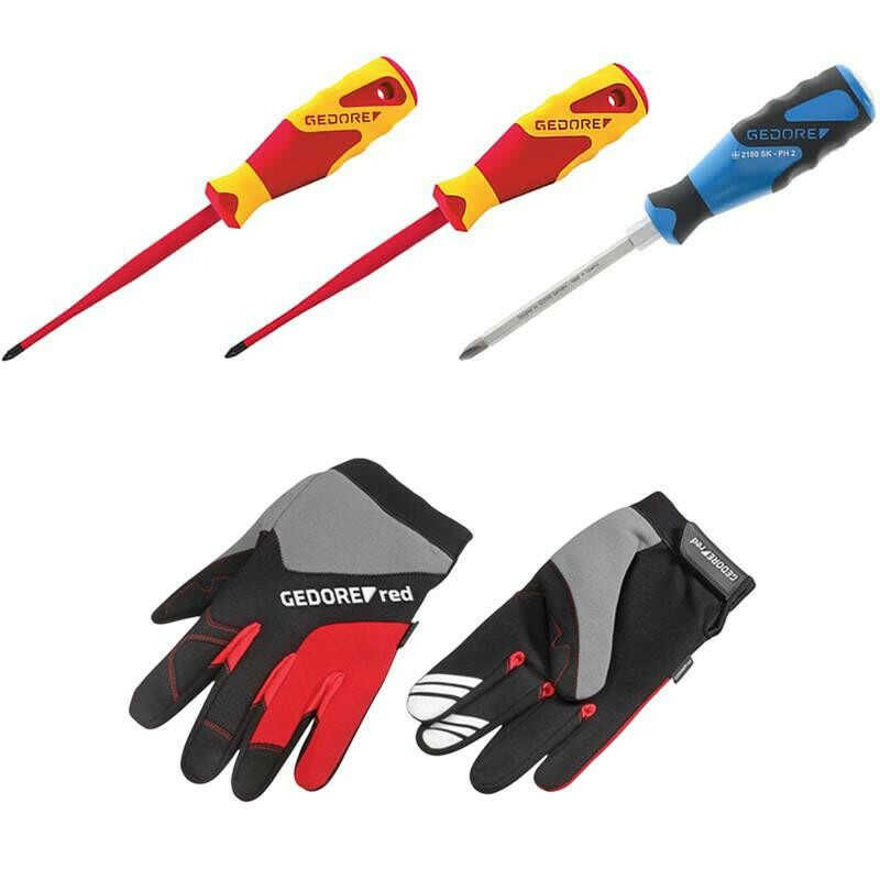 Gedore Set VDE, 3K Schraubendreher, RED Mechaniker /Montagehandschuhe Gr XL 9,99€ statt  17,90€