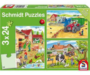 Schmidt Spiele 56216 Auf dem Bauernhof, 3x24 Teile Kinderpuzzle für 6,72€ PVG 10,39€