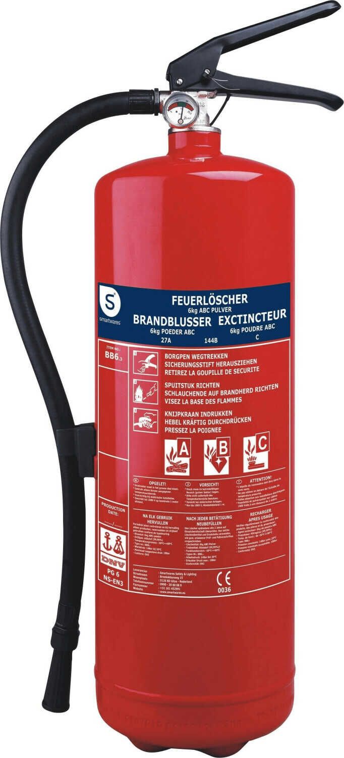 Smartwares BB6 Feuerlöscher | Pulver | 6 kg