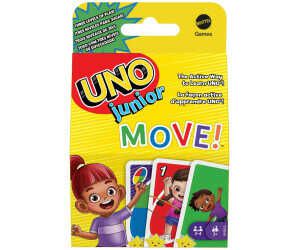 UNO Junior Move!   Aktive Variante des Kartenspiels, 3 Schwierigkeitsstufen für Einstieg für 5,19€ PVG 8,74€