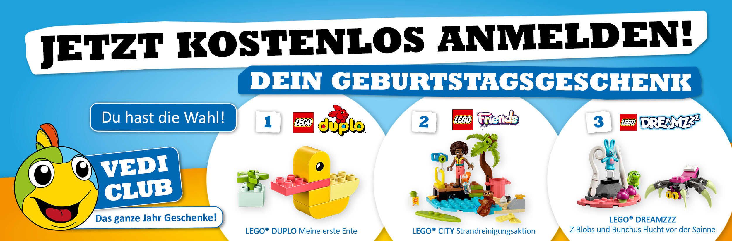 Vedi Club   Gratis Lego Willkommensgeschenk + Geburtstagsgeschenk (Kinder)