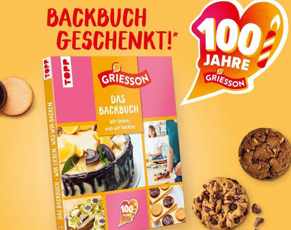 2 Artikel kaufen und Backbuch von Griesson bekommen