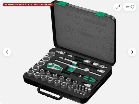 Wera 8100 SC 2 Zyklop Knarrensatz | 1/2 Antrieb 205,11€ statt  251,37€