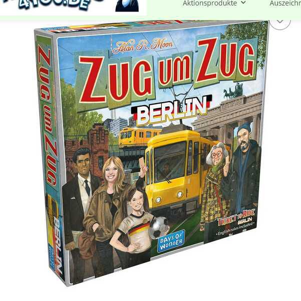 Zug um Zug: Berlin   Brettspiel   18,95€ statt  20,84€