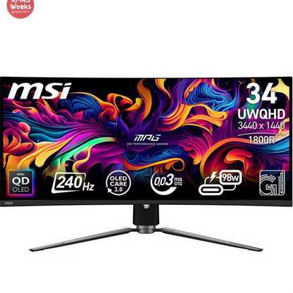 MSI MPG 341CQPX QD OLED Curved Gaming OLED Monitor 803,95€ statt  973,35€