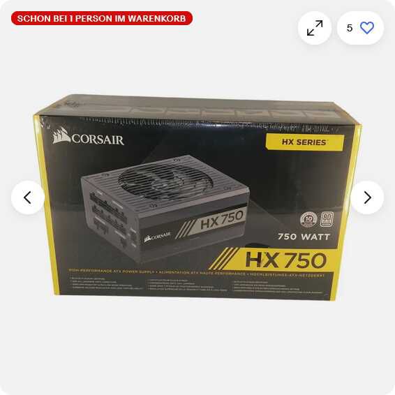 Corsair HX750 voll modulares PC Netzteil ATX 750W 129,95€ statt 257,12€