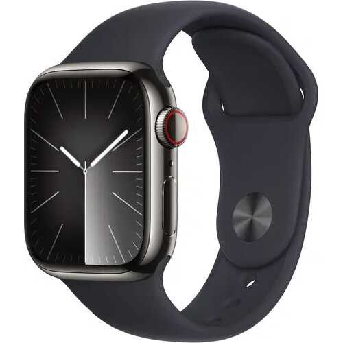 Apple Watch Series 9 41mm Cellular Edelstahlgehäuse Graphit 490,89€ statt  592,90€