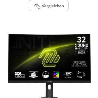 MSI MAG 321CUP 31.5 4K UHD 160Hz Gaming Monitor 399€ statt  426,89€