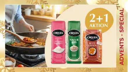 2+1 Aktion: ORYZA Hülsenfrüchte gratis