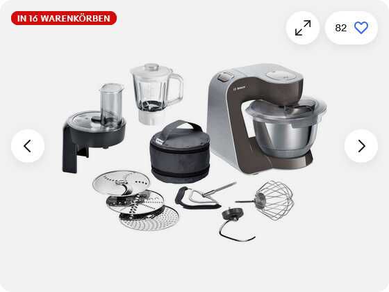 Bosch MUM58A20 Küchenmaschine inkl. Patisserie Set 199,80€ statt  259,90€