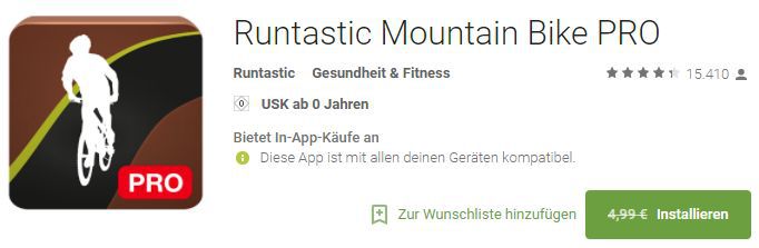 runtastic mountain bike app