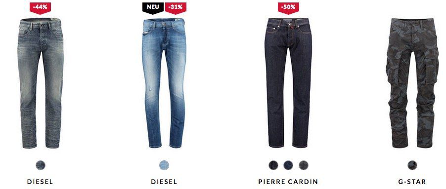 TOP! 10% Rabatt auf bereits reduzierte Hosen günstige Replay, Diesel, Levis etc. Hosen + 5 