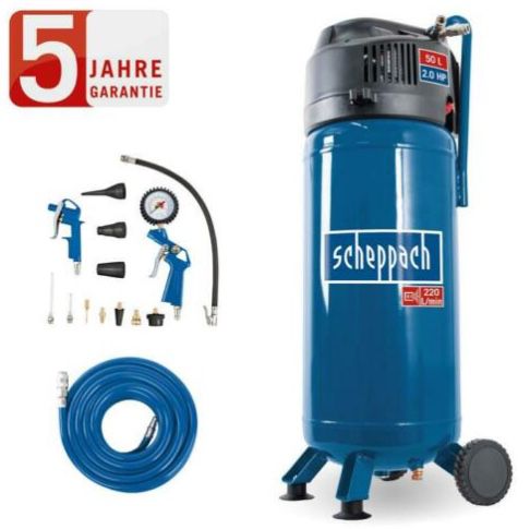 Scheppach 50 Liter Kompressor HC51V + 13-tlg. Druckluft-Set Für 139,90 ...