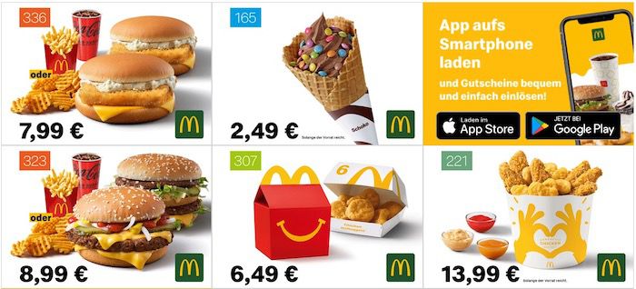 McDonalds Gutscheine 2021 mit vielen neuen Coupons - nur in der APP