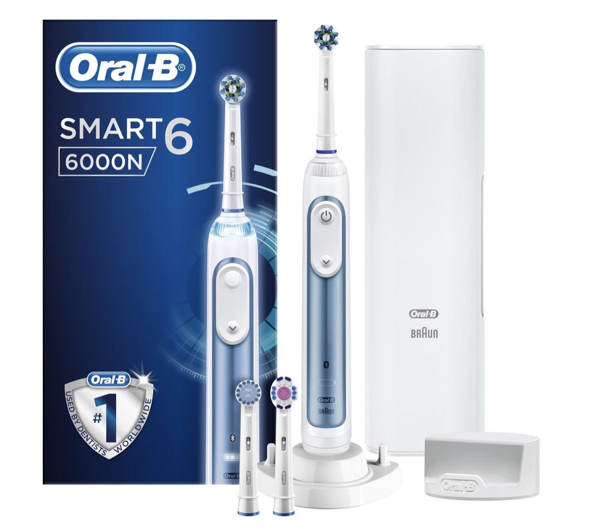 Oral-B Smart 6 6000N Elektrische Zahnbürste In Weiß/Blau Für 74,99 ...