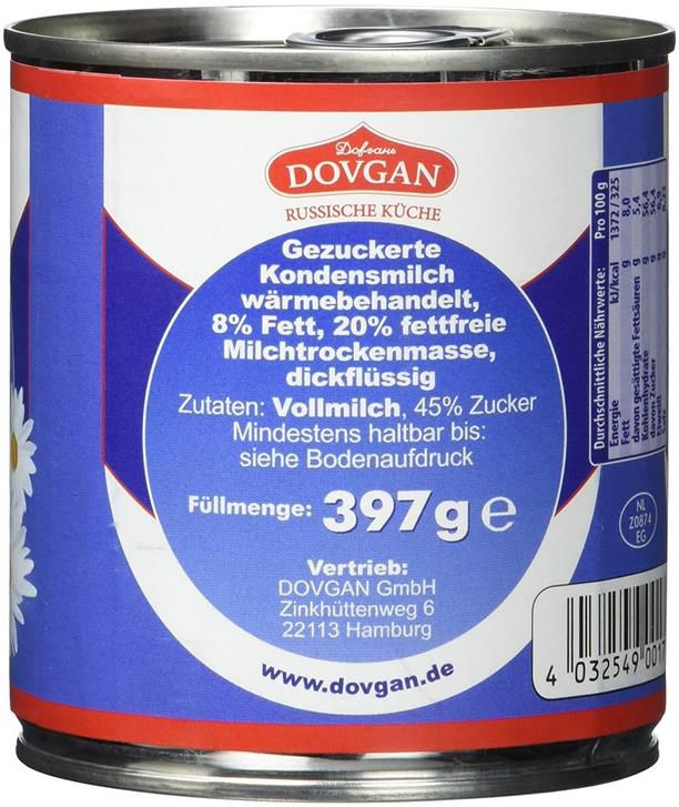 5x Dovgan Gezuckerte Kondensmilch mit 8% Fett für 5,59€ (statt 8 ...