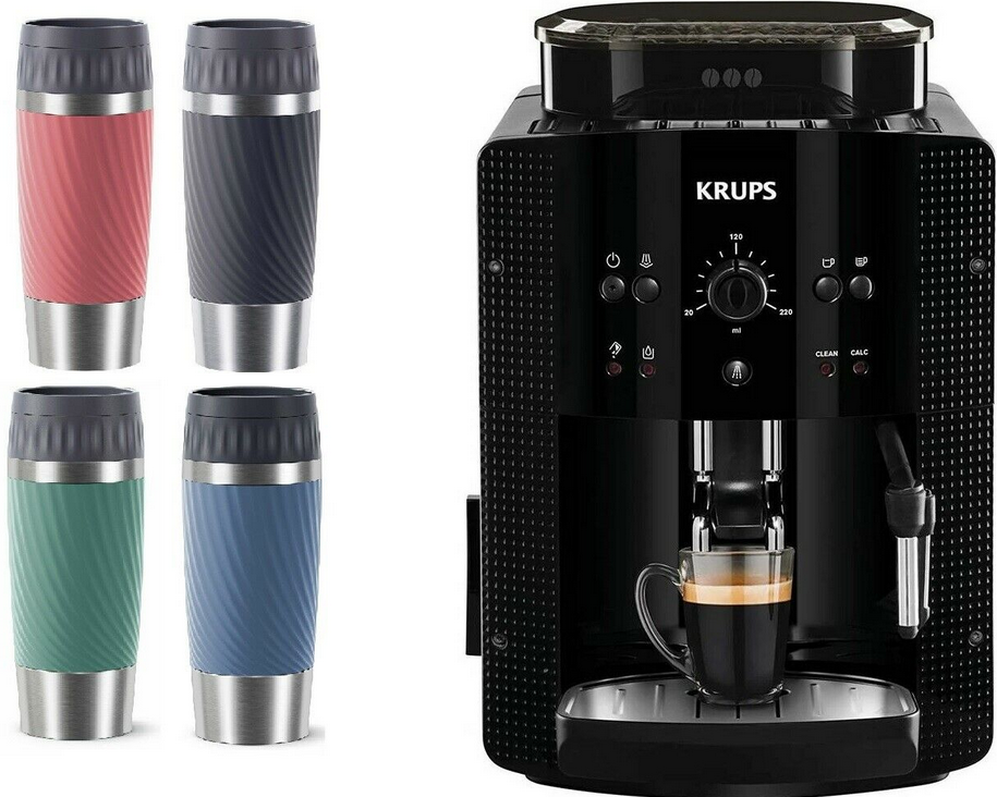 KRUPS EA81R870 ARABICA PICTO Kaffeevollautomat + EMSA Travel Mug Easy ...