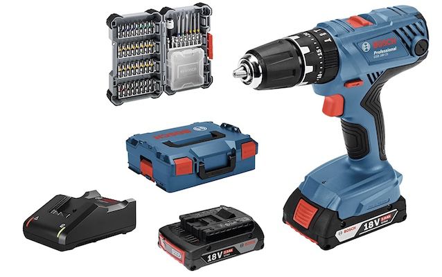 Bosch Kit GSB 18V-21 Akku Schlagbohrschrauber Mit 2x 2,0 Ah + L-Boxx ...