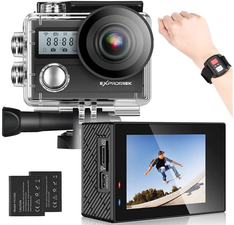 Campark X20C Sport Camera 4K 20MP Touch Screen EIS, 45% OFF