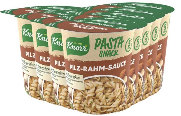 X Knorr Pasta Snack Pilz Rahmsauce Je G Instant Nudeln Ab Statt