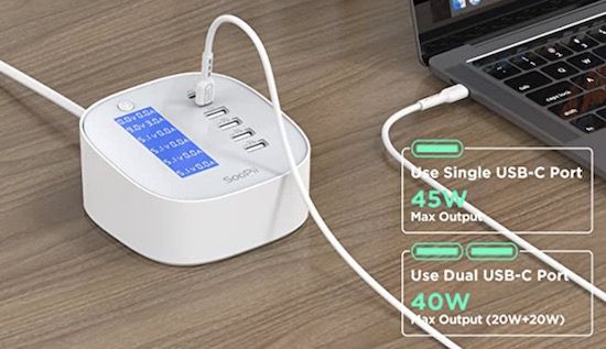 Soopii Usb C Usb A Ladestation Mit Echtzeit Lcd Display F R Statt